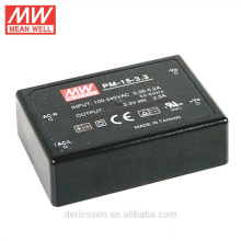 MEAN BEM 15 W 3.3 V 3.5A Única Saída UL CUL Tipo Médico AC / DC Comutação de Alimentação PM-15-3.3